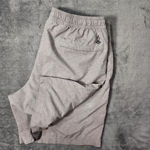 Chubbies Everywear Shorts Men's Large Khaki Tan Stretch Performance Active Lined